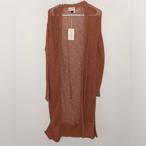Universal Thread Crochet Open Knit Long Duster Cardigan Size XS NWT - Picture 5 of 7